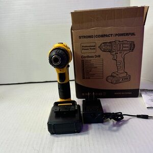 Professional Power Tools Cordless Drill - Yellow and Black